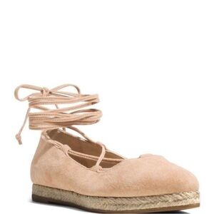 MICHAEL KORS COLLECTION CADENCE POINTED TOE LACEUP ESPADRILLE SHOES 38.5